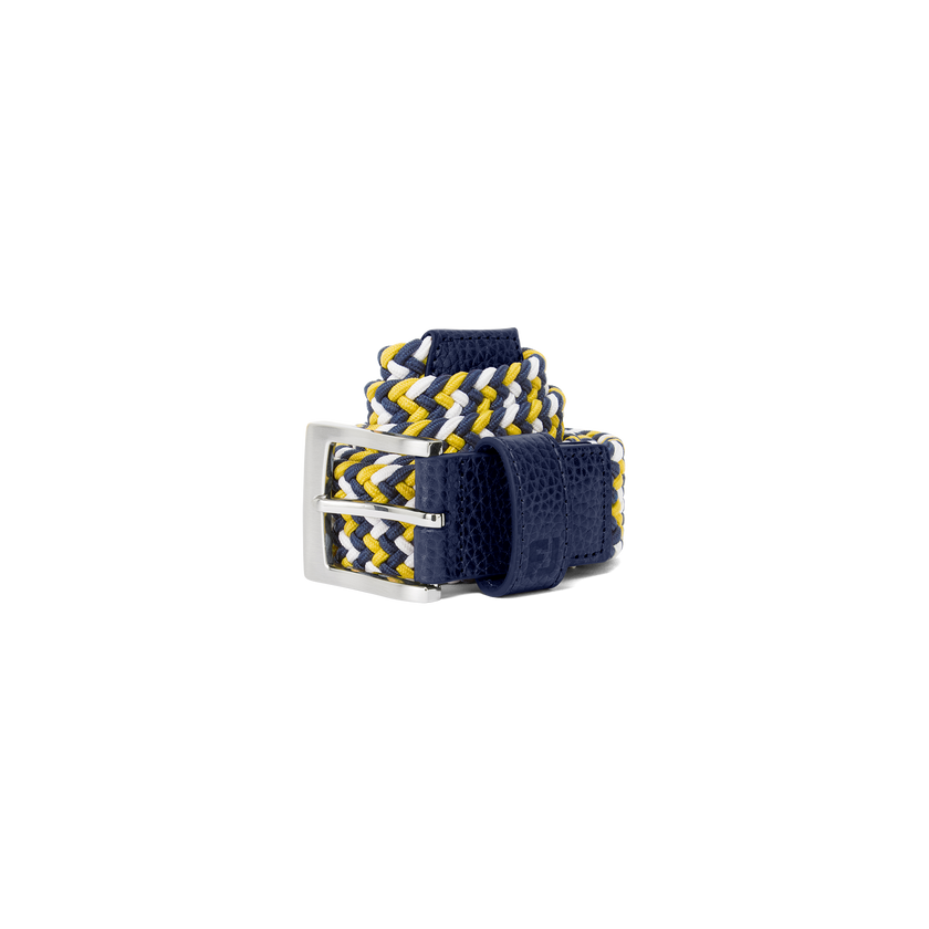 2025 FootJoy Men's Braided Belt - Navy/White/Taxi