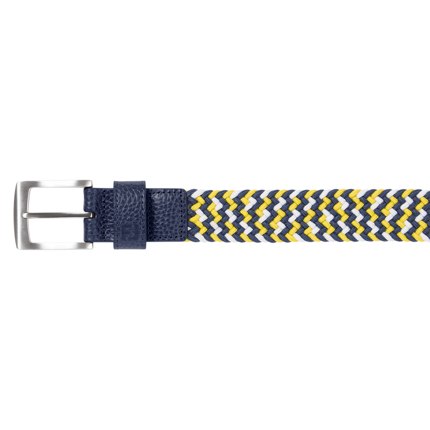 2025 FootJoy Men's Braided Belt - Navy/White/Taxi