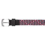 2025 FootJoy Men's Braided Belt - Black/Flint/Hibiscus