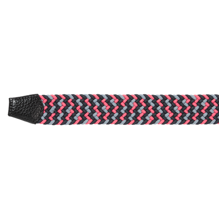 2025 FootJoy Men's Braided Belt - Black/Flint/Hibiscus
