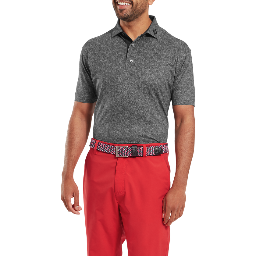 2025 FootJoy Men's Braided Belt - Black/Flint/Hibiscus