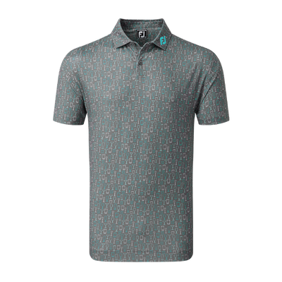 2023 FootJoy Mens Glass Print Polo - Lava