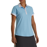 2023 FootJoy Womens Short Sleeve Color Block Polo - Blue