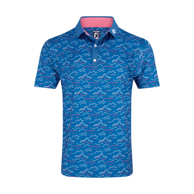 2024 FootJoy Wave Print Polo - Sapphire