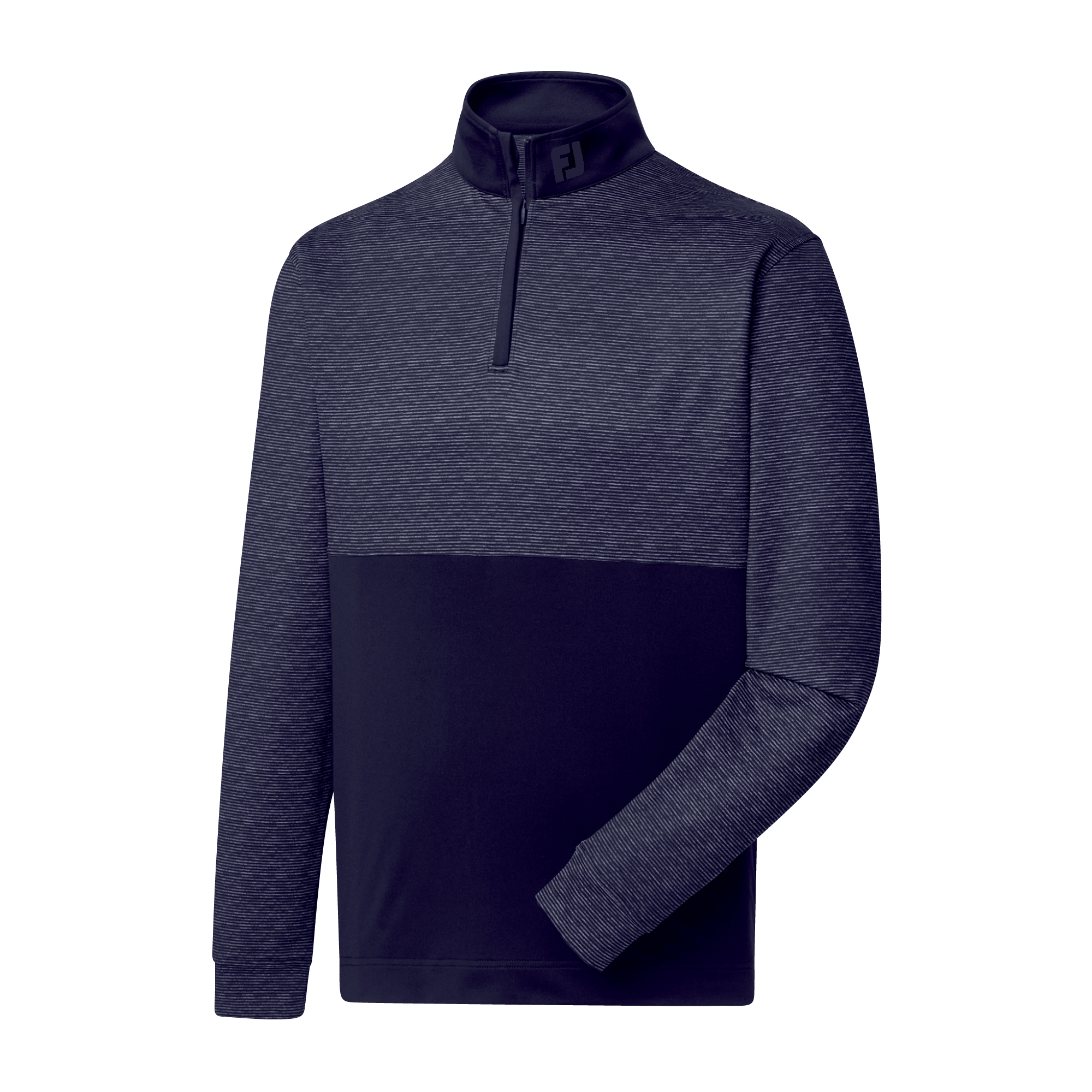 2024 FootJoy Men's Space Dry Stripe Blocked Quarter Zip Pullover - Nav ...