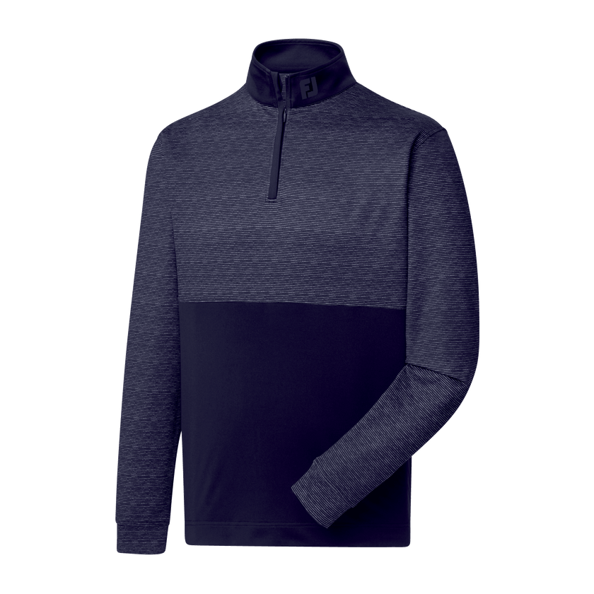 2024 FootJoy Men's Space Dry Stripe Blocked Quarter Zip Pullover - Navy