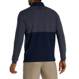 2024 FootJoy Men's Space Dry Stripe Blocked Quarter Zip Pullover - Navy