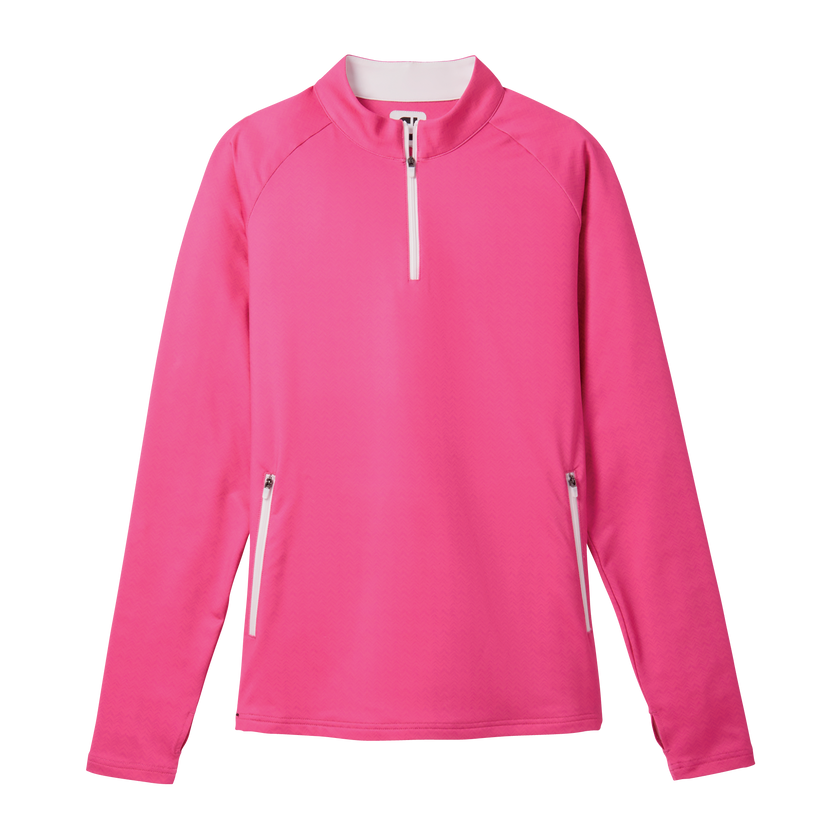 2024 FootJoy Women's Half Zip Printed Midlayer - Pink