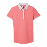 2024 FootJoy Women's Short Sleeve Print Polo - Peach