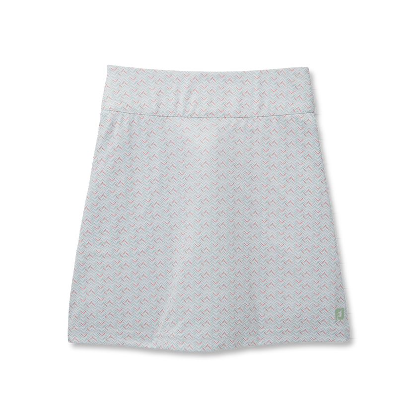 2024 FootJoy Women's Chevron Print Knit Skort -  White / Sage