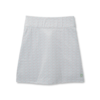 2024 FootJoy Women's Chevron Print Knit Skort -  White / Sage