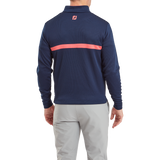 2024 FootJoy Insert Stripe Men's Pullover - Navy/Coral Red