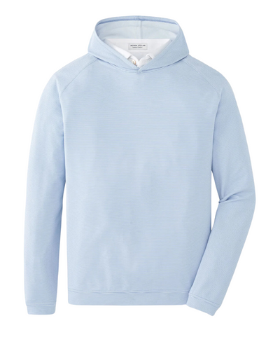 2025 Peter Millar Men's Pine Performance Hoodie - Blue/White