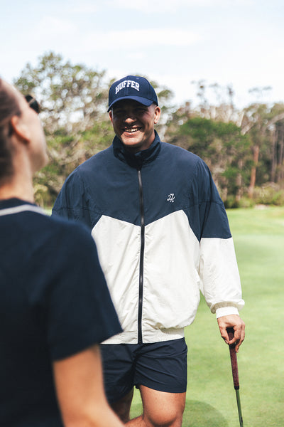 2025 Huffer Men's Caddie Track Jacket - Navy