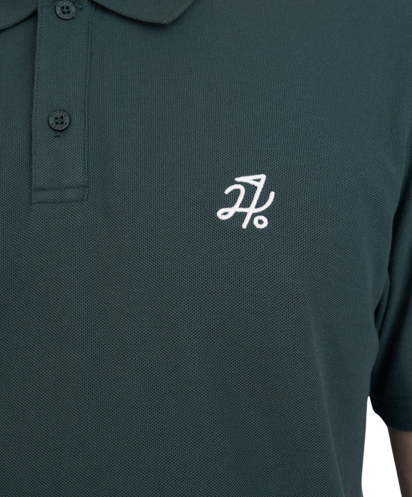 Huffer Men's Classic Short Sleeve Polo - Golf Green