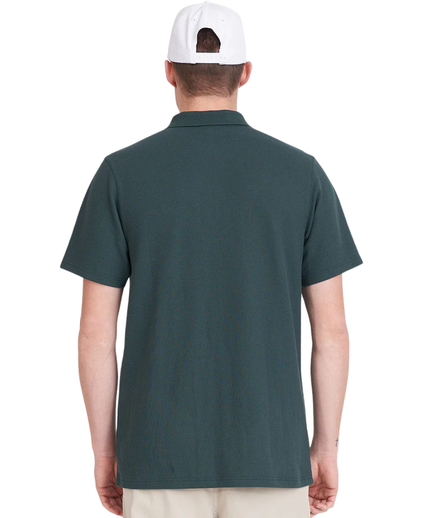 Huffer Men's Classic Short Sleeve Polo - Golf Green