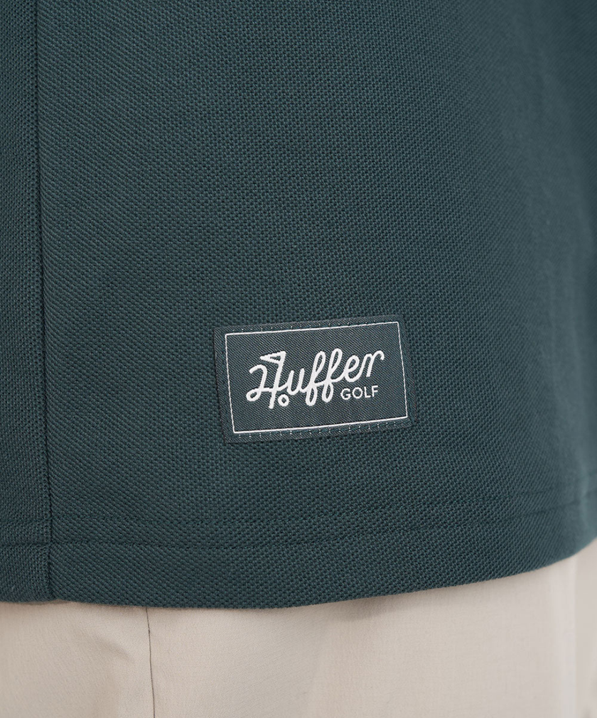 Huffer Men's Classic Short Sleeve Polo - Golf Green