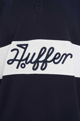 Huffer Golf Men's Par Line Short Sleeve Polo - Navy/Chalk