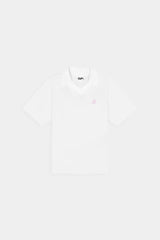 Huffer Golf Women's Birdie Short Sleeve Polo/Par 97 - Chalk/Petal