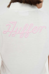 Huffer Golf Women's Birdie Short Sleeve Polo/Par 97 - Chalk/Petal