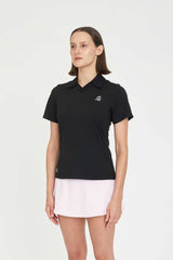 Huffer Golf Women's Tech Birdie Short Sleeve Polo - Black