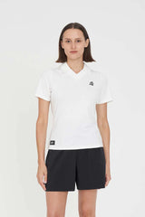 Huffer Golf Women's Tech Birdie Short Sleeve Polo - Chalk