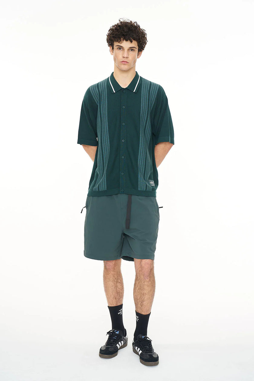 2025 Huffer Men's Knit Shirt - Golf Green