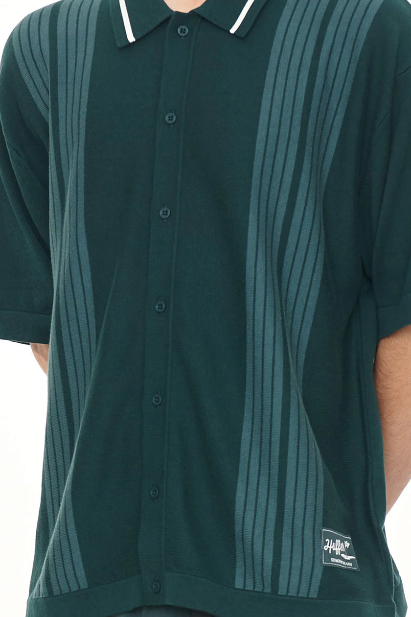 2025 Huffer Men's Knit Shirt - Golf Green