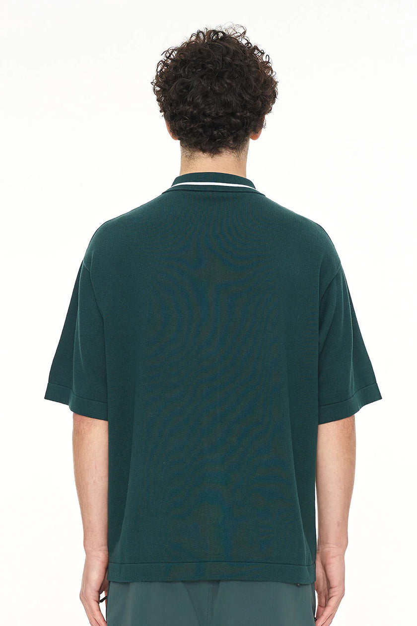 2025 Huffer Men's Knit Shirt - Golf Green