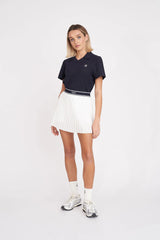 Huffer Women's Birdie Pleated Golf Skort - Chalk/Navy