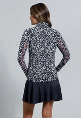 IBKUL Karen Print Long Sleeve Mock Neck Top