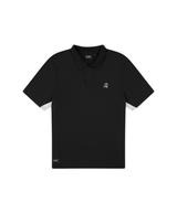 Huffer Golf Men's Tech Panel Short Sleeve Polo - Black/Chalk