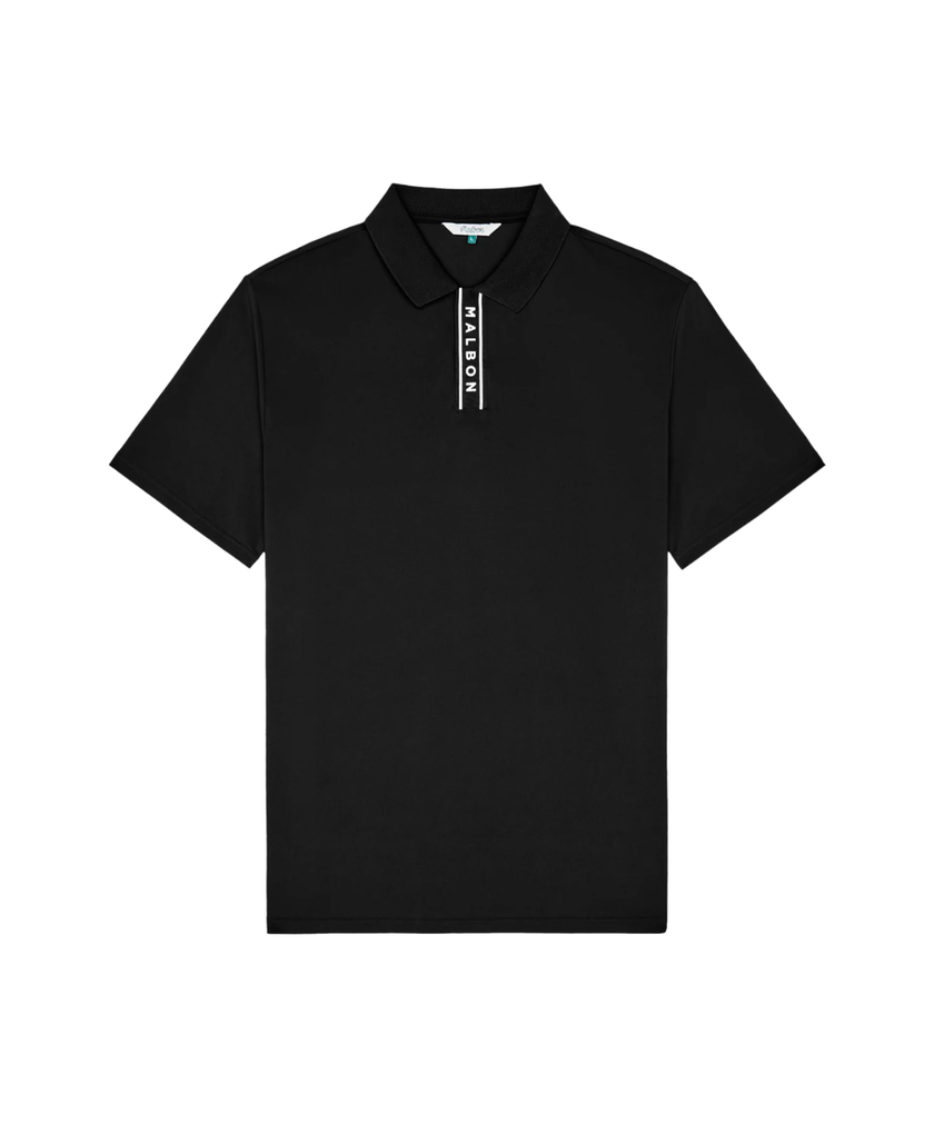 Malbon Men's Block Placket Polo
