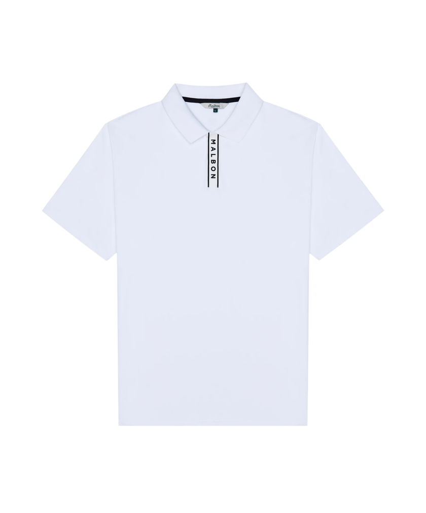 Malbon Men's Block Placket Polo