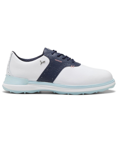 2025 Puma Men's Advant Golf Shoe - White/Deep Navy