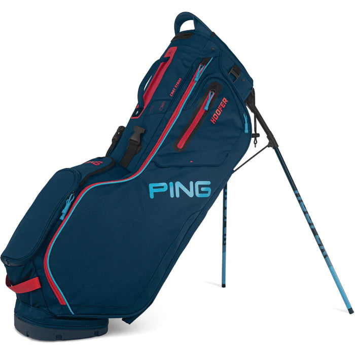 Ping Hoofer Golf Bag - Navy/Bright Blue/Red