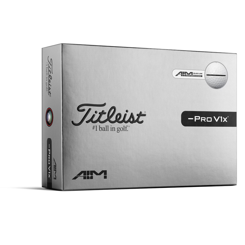 2026 Titleist Pro V1x Left Dash Performance Alignment Golf Ball - Dozen