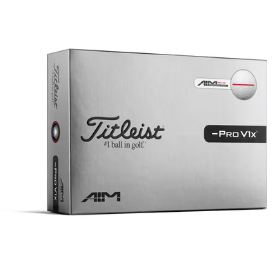 2026 Titleist Pro V1x Left Dash Performance Alignment Golf Ball - Dozen