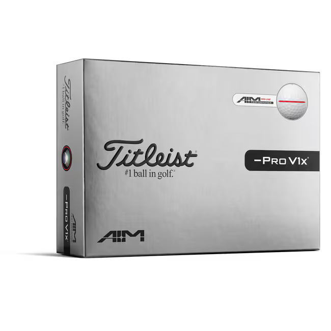2026 Titleist Pro V1x Left Dash Performance Alignment Golf Ball - Dozen