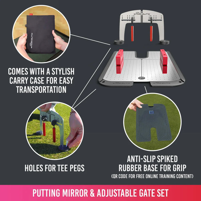 Putt Out Mirror and Adjustable Gate Set