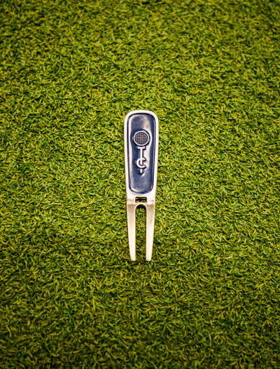 2025 Clubroom Pro-Long Divot Tool - Navy/Antique Nickel