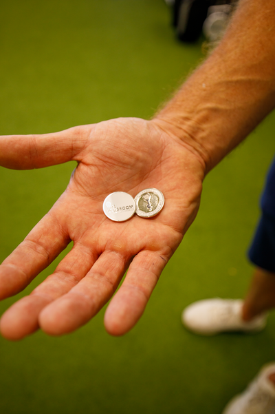 2025 Clubroom Imperial Ball Marker - White/Nickel