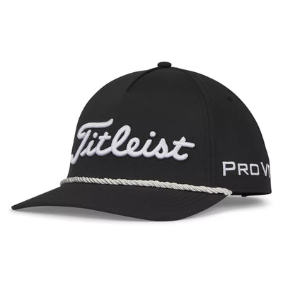 2023 Titleist Tour Performance Rope Cap - Black/White