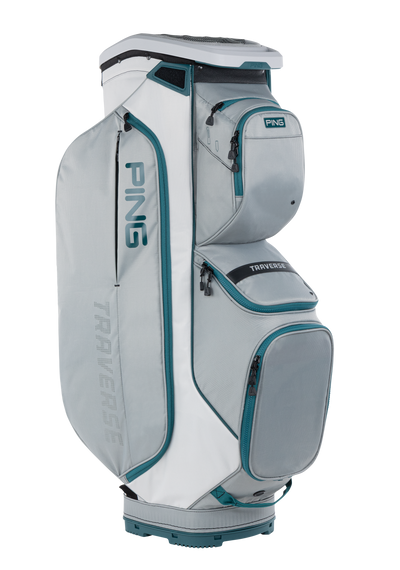 2025 Ping Traverse Golf Cart Bag - Grey/Platinum/Atlantic