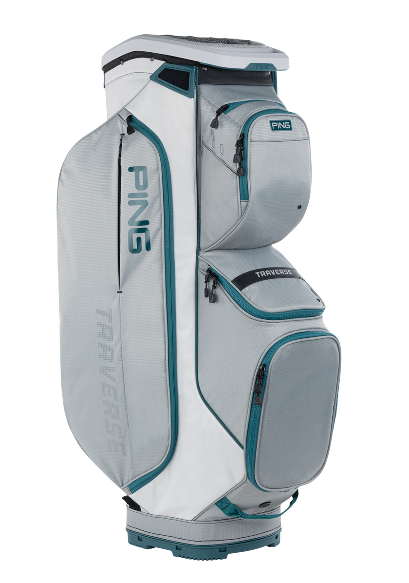 2025 Ping Traverse Golf Cart Bag - Grey/Platinum/Atlantic