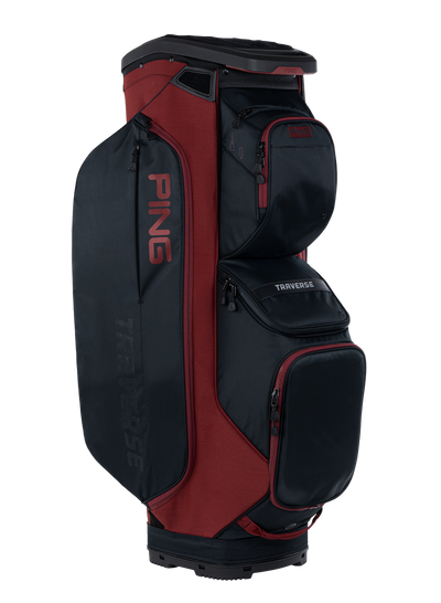 2025 Ping Traverse Golf Cart Bag - Black/Heather Red
