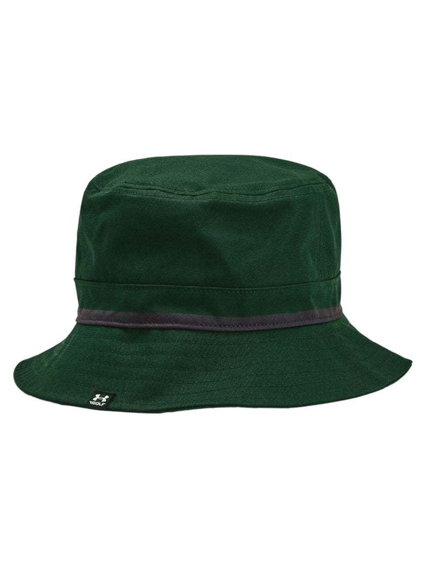 2025 Under Armour Unisex Driver Golf Bucket Hat - Forest Green/White