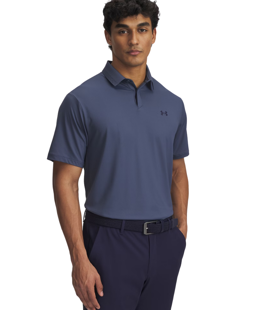 Under Armour Men's Drive Chill Polo - Downpour Grey/ Midnight Navy