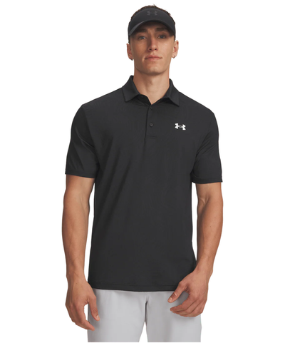 Under Armour Men's Drive Jacquard Polo - Black/Anthracite/White
