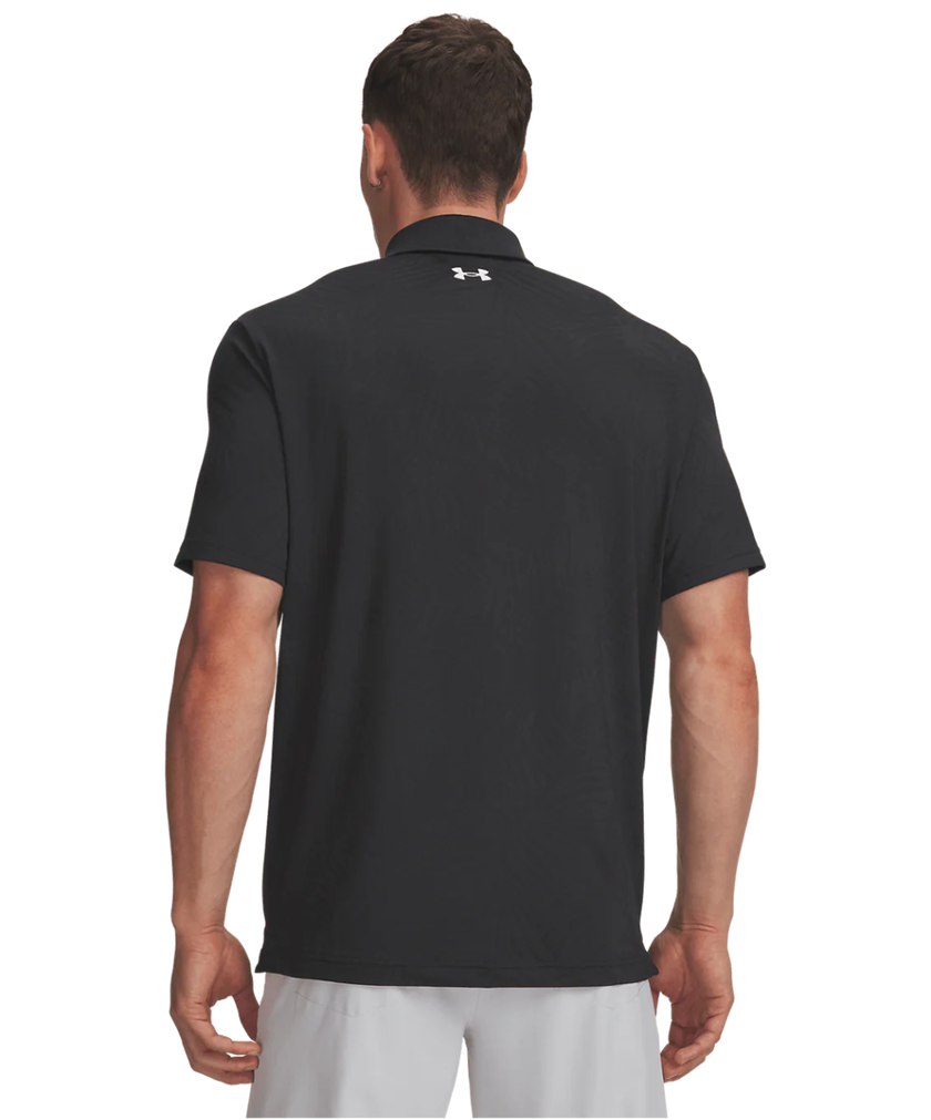 Under Armour Men's Drive Jacquard Polo - Black/Anthracite/White